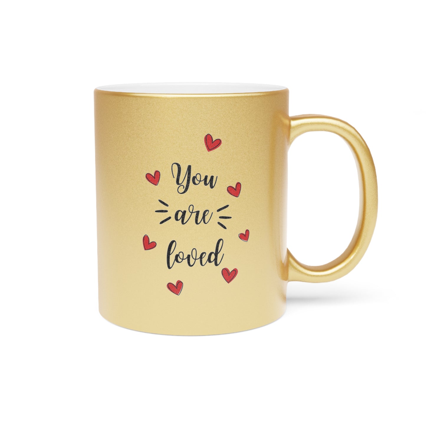 Tasse Or ou Argent "You Are Loved" | Cadeau d'anniversaire, Saint-Valentin, fête des mères