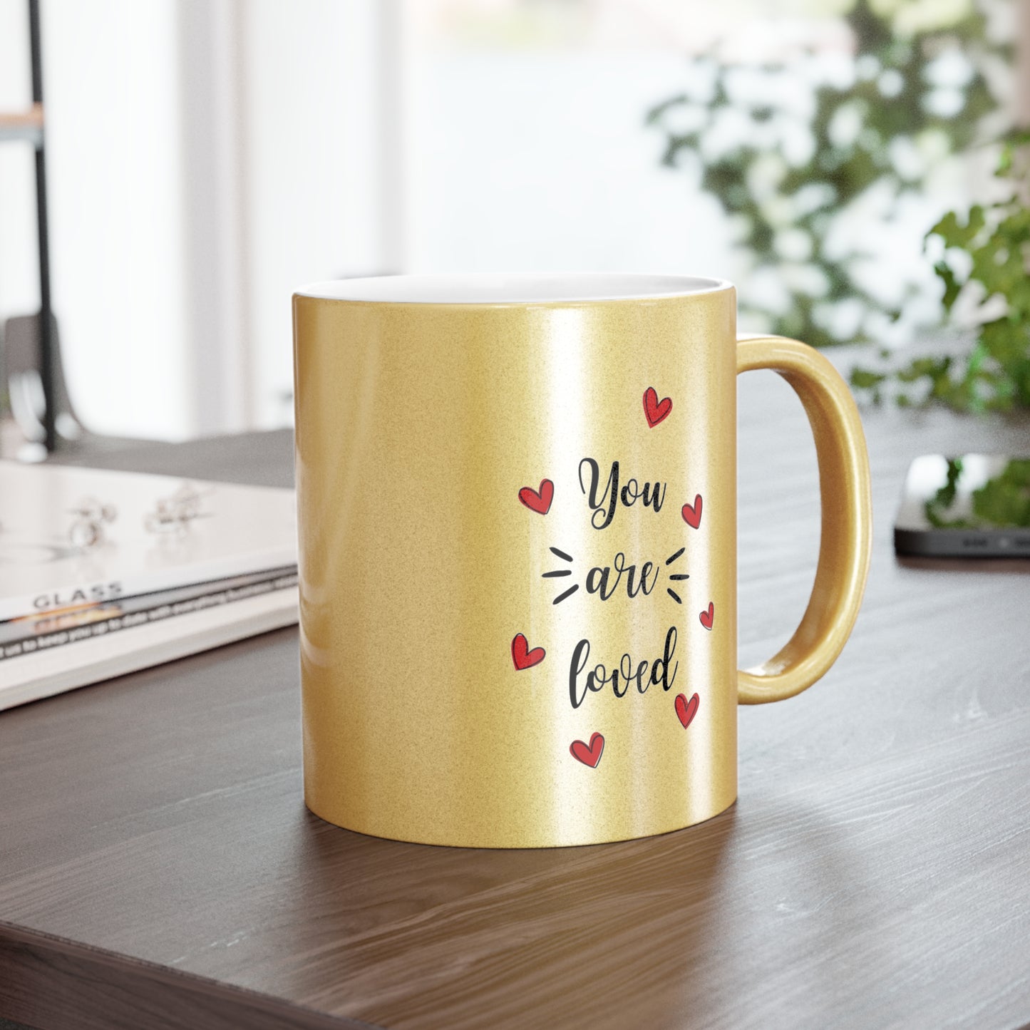 Tasse Or ou Argent "You Are Loved" | Cadeau d'anniversaire, Saint-Valentin, fête des mères