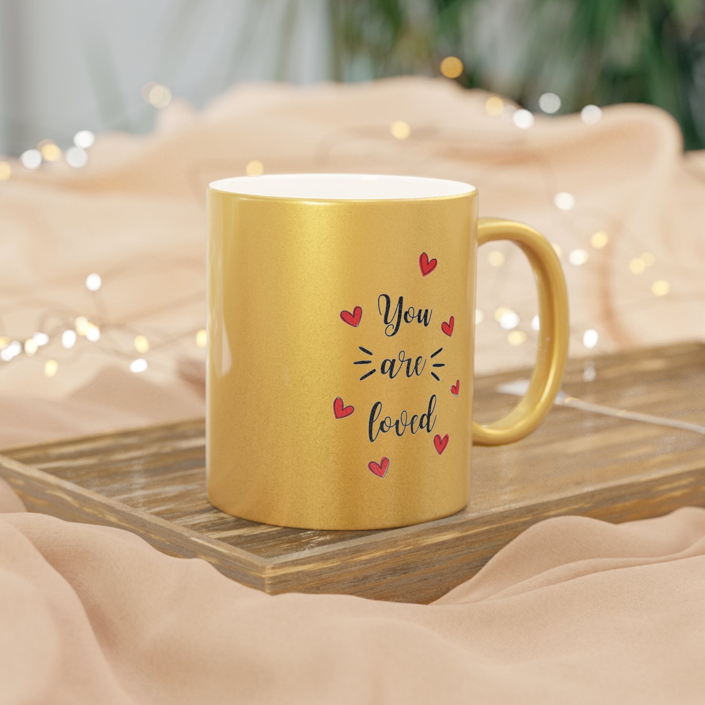 Tasse Or ou Argent "You Are Loved" | Cadeau d'anniversaire, Saint-Valentin, fête des mères