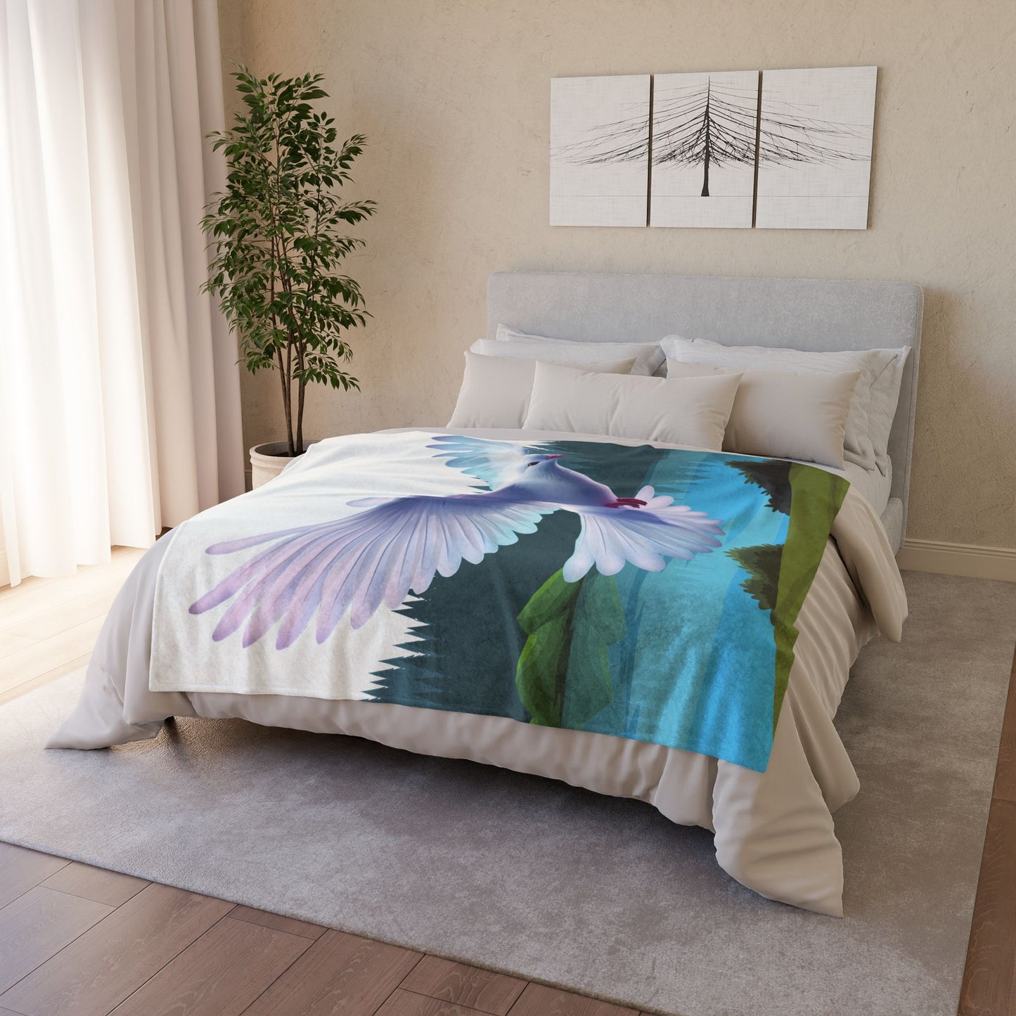 Plaid Majestueuse Colombe du Saint-Esprit