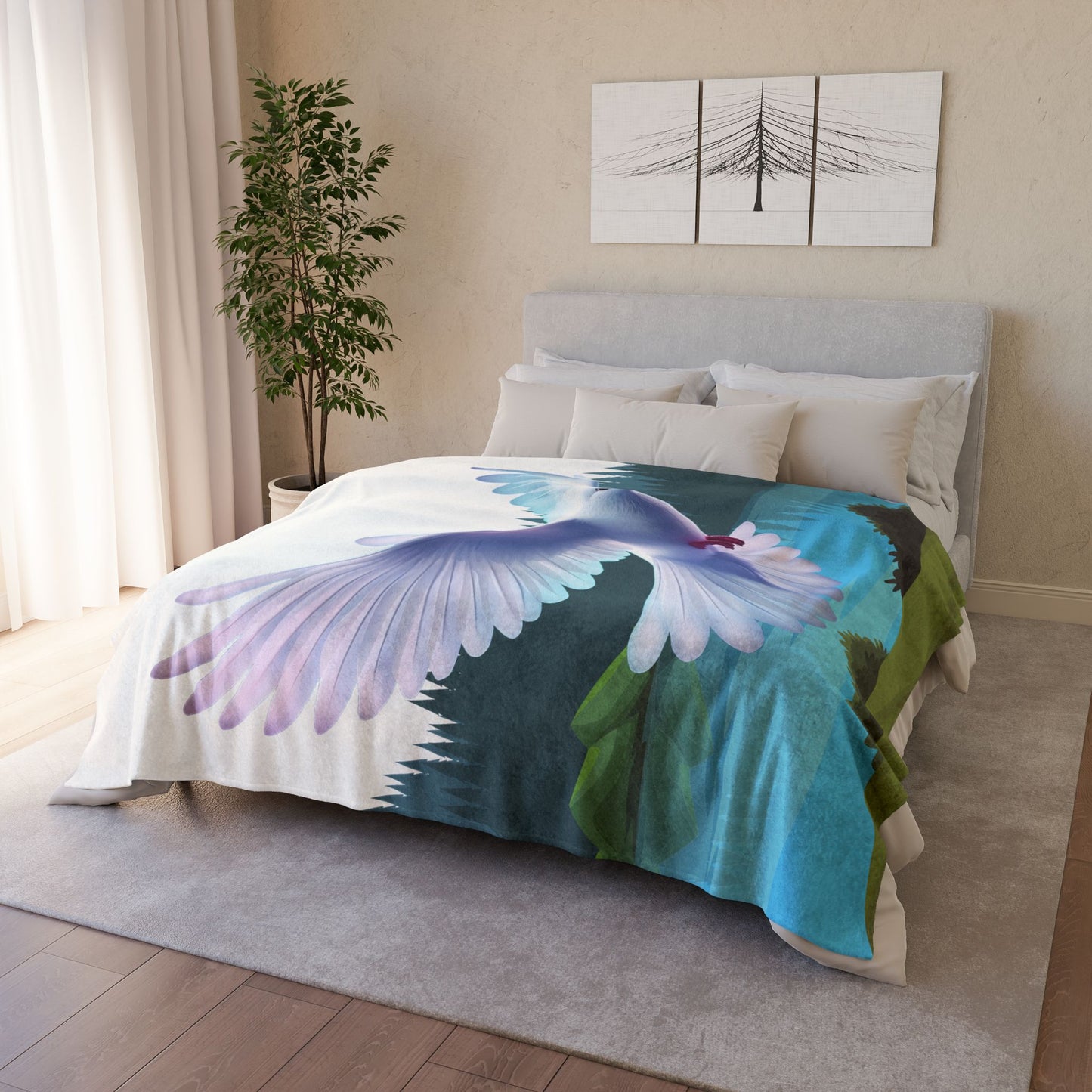 Plaid Majestueuse Colombe du Saint-Esprit