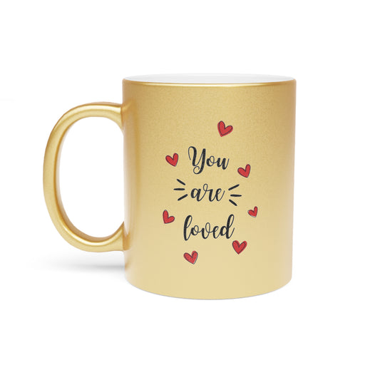 Tasse Or ou Argent "You Are Loved" | Cadeau d'anniversaire, Saint-Valentin, fête des mères